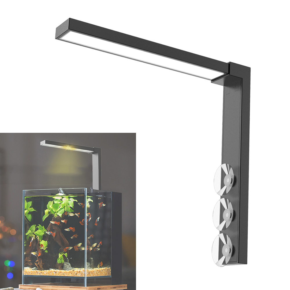 Aquarium Plant Display - ABS ชามปลาขนาดเล็กไฟ LED ตั้งโต๊ะสำหรับตู้ปลาสาหร่ายพืชน้ำแบบสลับโหมดคู่ไฟเติมแสงสำหรับตู้ปลา