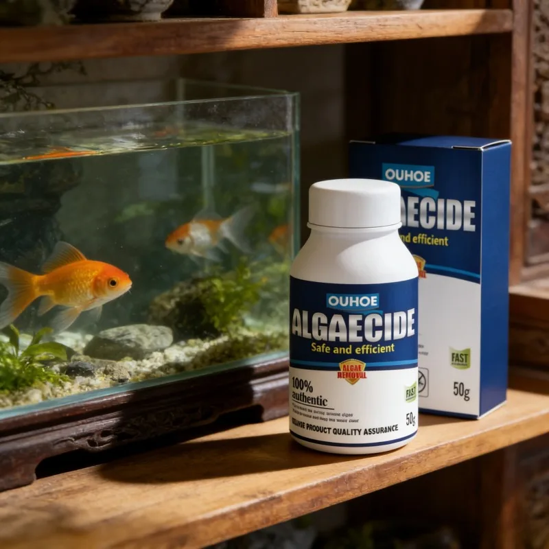 Aquarium Plant Fertilizer - สารกำจัดสาหร่ายประสิทธิภาพสูง 50 กรัม สำหรับควบคุมสาหร่ายและตะไคร่น้ำในบ่อปลา ลดน้ำเขียว ทำให้น้ำใส