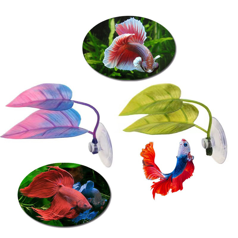 Planted Aquarium For Betta - ต้นไม้ประดิษฐ์สำหรับตกแต่งตู้ปลา ตกแต่งภูมิทัศน์ตู้ปลา สำหรับปลาเบต้า พักผ่อน วางไข่ ใบไม้ตกแต่ง