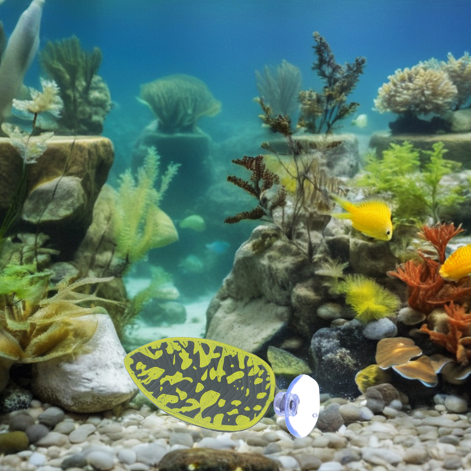 Planted Aquarium For Betta - ใบไม้ตกแต่งตู้ปลาเบตต้าพร้อมถ้วยดูด ใบไม้ประดิษฐ์สำหรับตกแต่งตู้ปลา วัสดุทนทาน