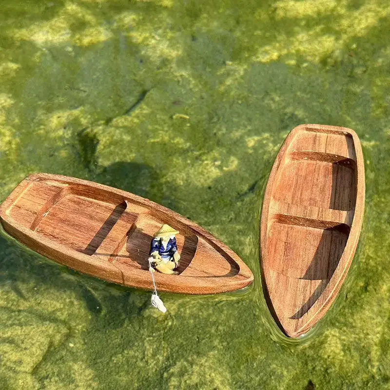 Aquarium Plant Live - Handmade ไม้เรือ Mini ลอยเรือ Fisherman Cat