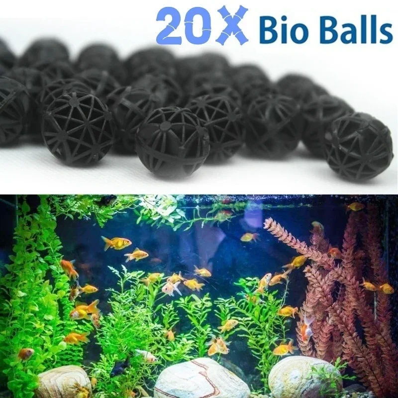 Aquarium Plant Fertilizer - ไส้กรองชีวภาพสำหรับตู้ปลา ขนาด 16 มม. จำนวน 20