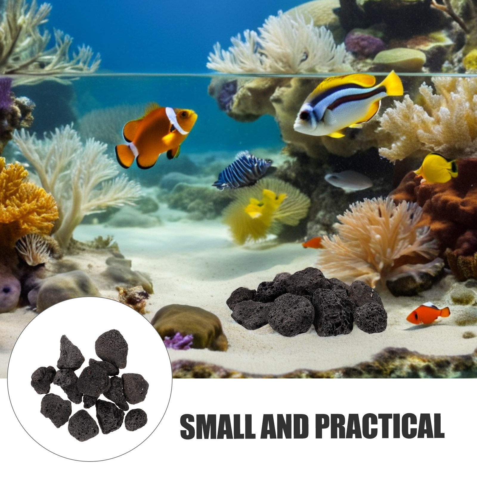 หินตกแต่งภูเขาไฟ 1 แพ็ค สำหรับ - Planted Aquarium With Fish บทวิจารณ์และราคา