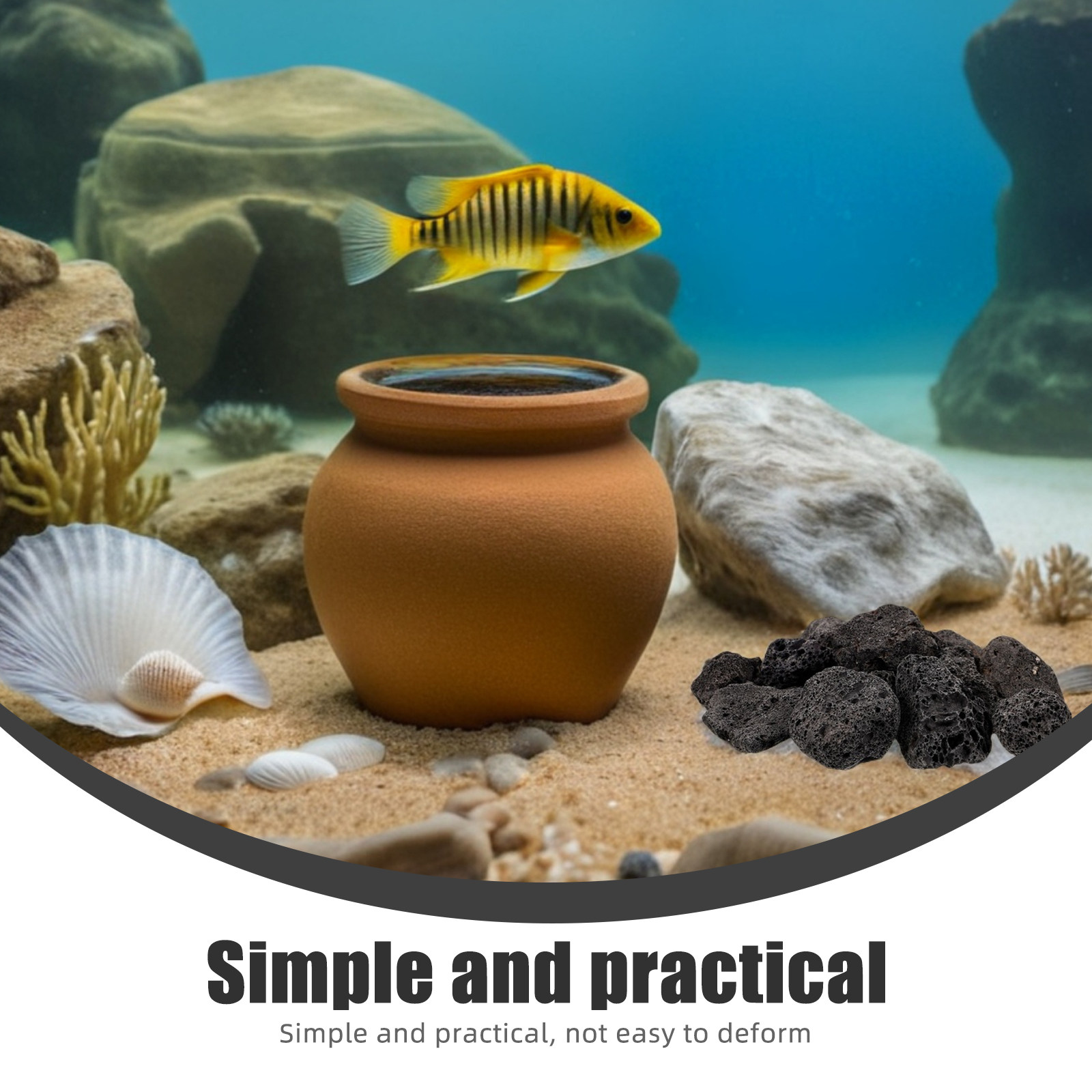 หินตกแต่งภูเขาไฟ 1 แพ็ค สำหรับ - Planted Aquarium With Fish บทวิจารณ์และราคา
