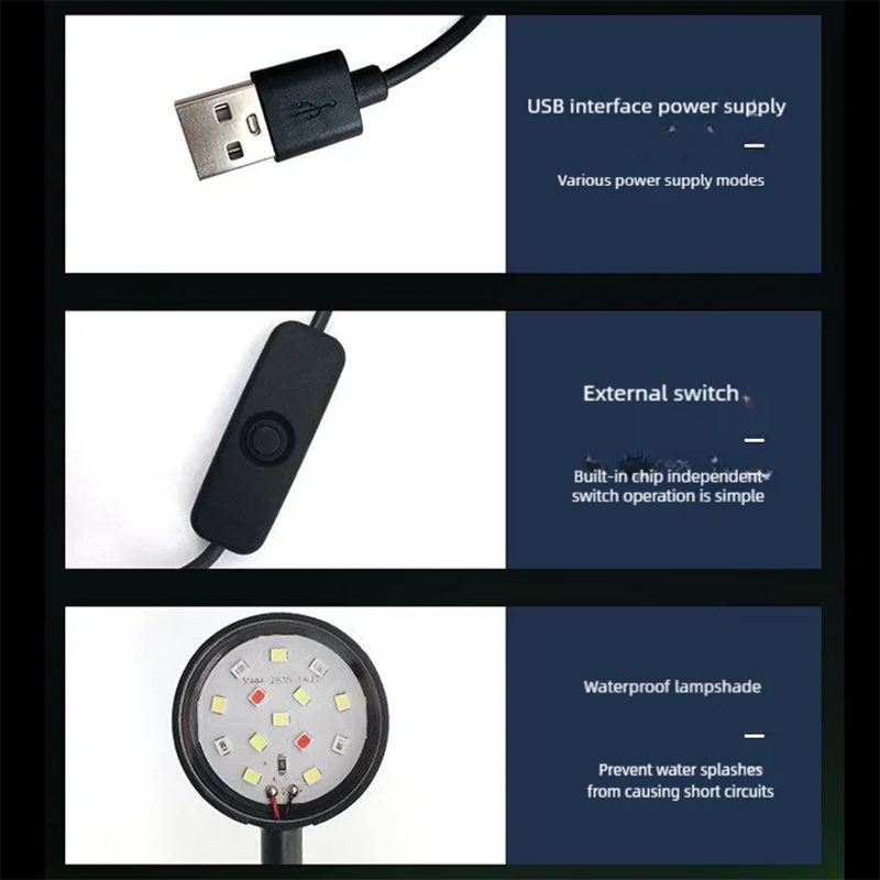 ไฟ LED แบบหนีบสำหรับตู้ปลา USB - Aquarium Plant Display บทวิจารณ์และราคา